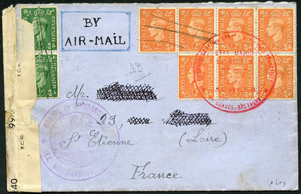 Lettre de l'armée de l'Air à Londres