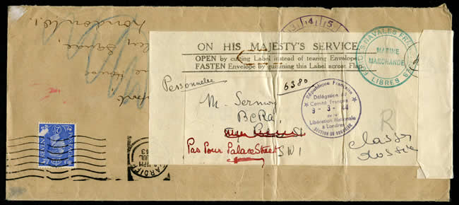 Lettre Marine Marchande 3/44