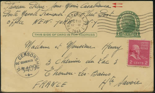 carte postale du sous-marin Casabianca