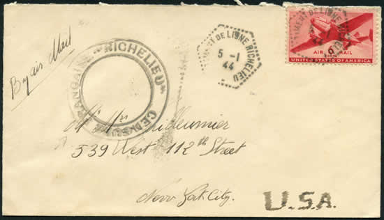 Lettre du Richelieu pour les US