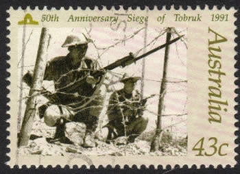 Timbre d'Australie sur Tobrouk