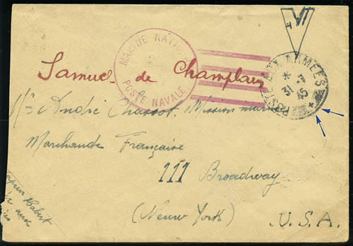 Lettre du fezzan pour la Mission marine Marchande aux USA