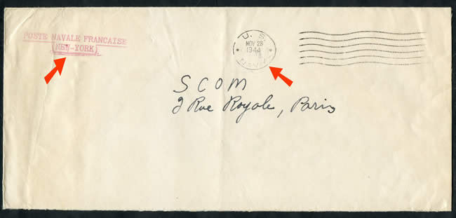 Oblitération mécanique de l'US NAVY