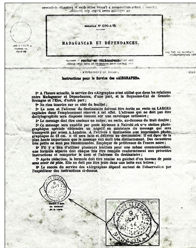 Note de service sur l'utilsation des Airgraphs à Madagascar