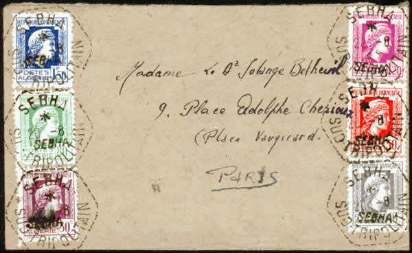 Lettre avec les "essais de sebah"