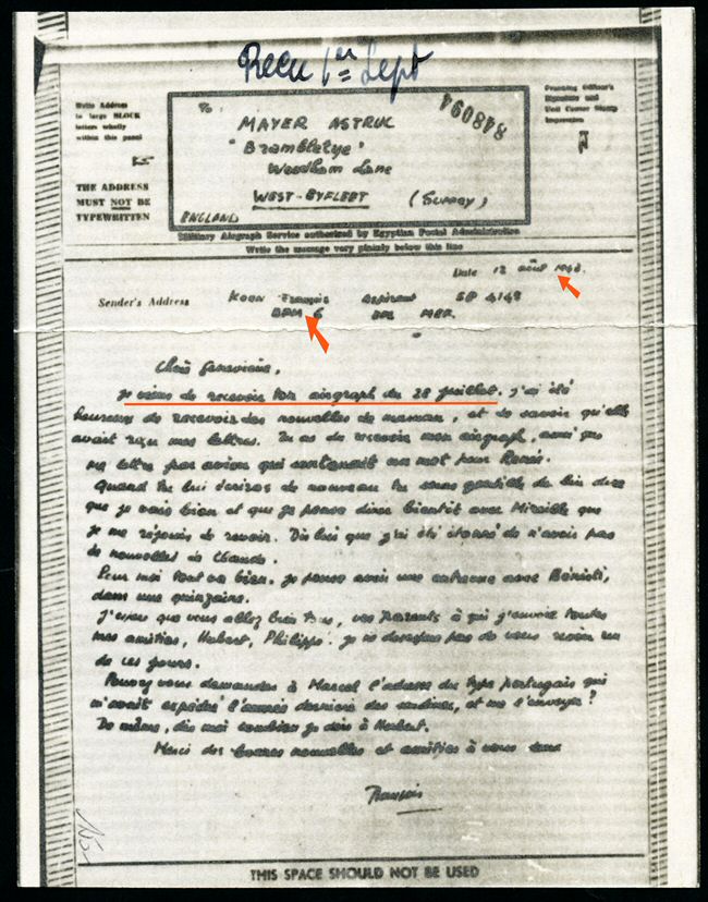Airgraph de la 2ème D.B. en Tripolitaine