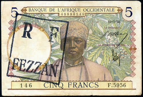 Billet surchargé Fezzan