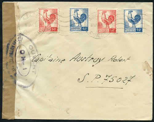 Coq d'Alger sur lettre de Corse