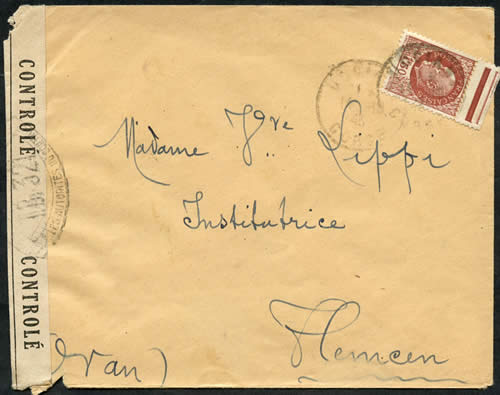 Timbre pétain utilisé en Corse après la Libération