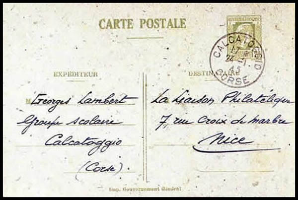 CP mariane de fernez utilisée en Corse