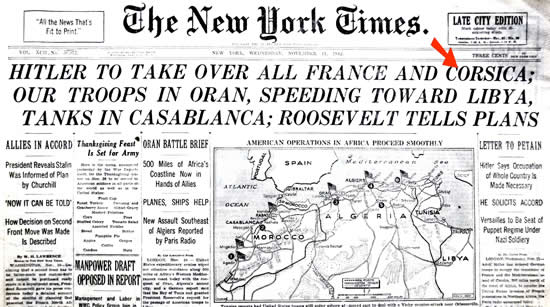 Invasion de la Corse par les troupes de l'Axe