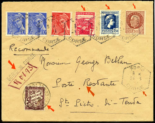 Trois émissions sur une lettre recommandée