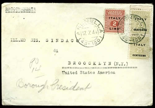 Timbres AMGOT sur lettre