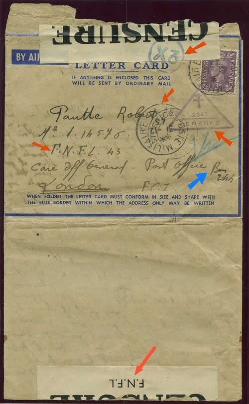 Aérogramm britannique oblitéré BPM 5