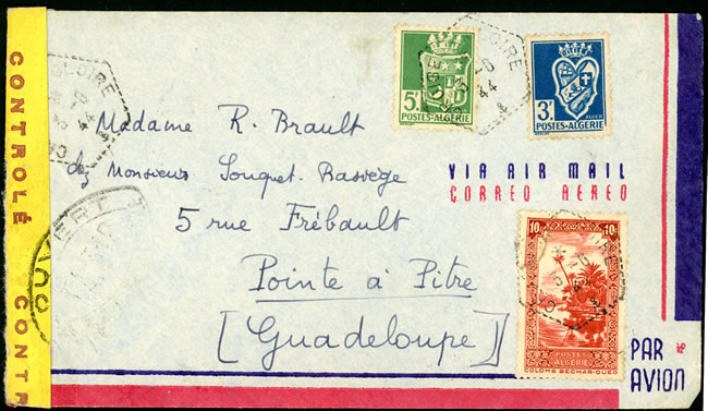 Lettre du Croiseur Gloire qui a participé aux opérations en Italie et en Corse