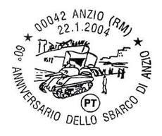 Oblitération temporaire  anzio 2004