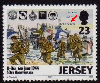 Gold beach timbre de Jersey