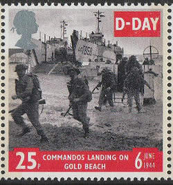 Gold Beach timbre britannique