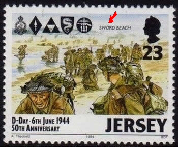 Sword Beach timbre de Jersey