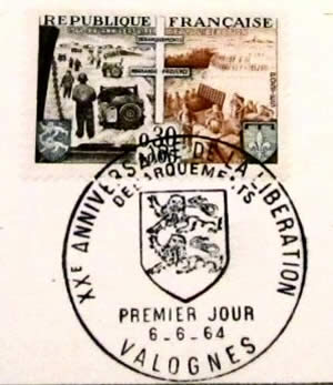 FDC Valognes 20ème anniversaire des débarquements