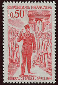 Descente des Champs-Elysées par le général de gaulle