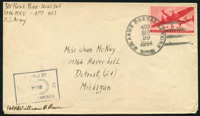 APO 403 Etain 29/9/44