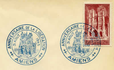 Oblitération temporaire Libération d'Amiens