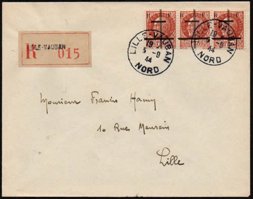 LR Lille avec timbres surchargés