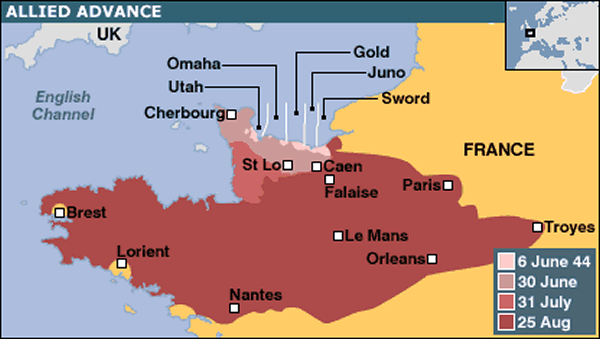 Situation au 25 août