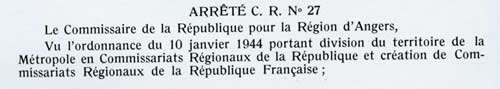 Arrêté d'Angers relatif aux surcharges RF