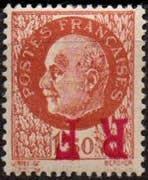 surcharge sur 3F rouge-orangé