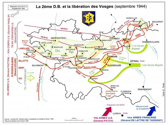 La 2ème DB et la libération des Vosges