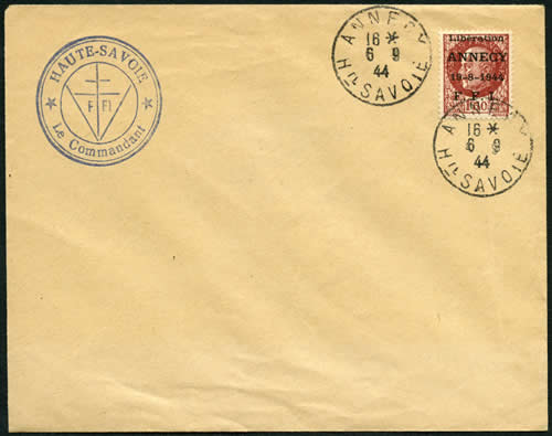 Surcharge d'Annecy cachet FFI