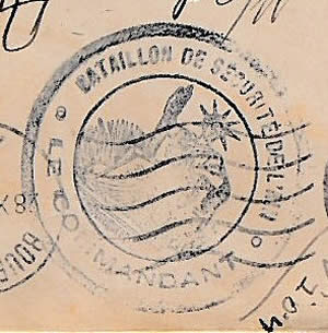cachet bataillon de sécurité de l'Ain