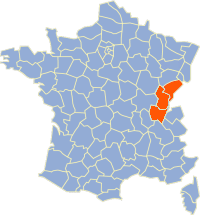 Carte Ain Jura Doubs