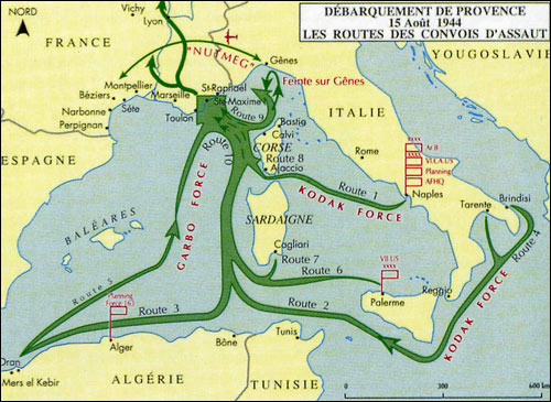 Plan des routes d'assaut