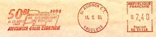 50ème anniversaire de la libération d'Avignon EMA