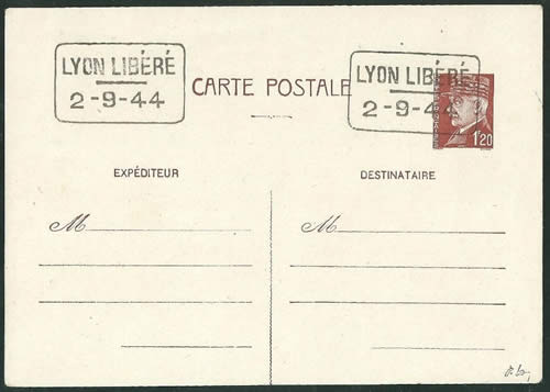 Entier pétain avec la griffe