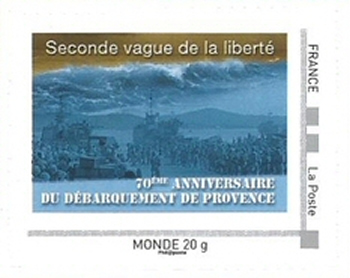 Timbre personnalisé débarquement de Provence