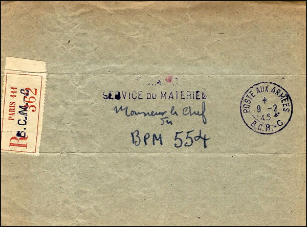 Pli du BCM-C 1945