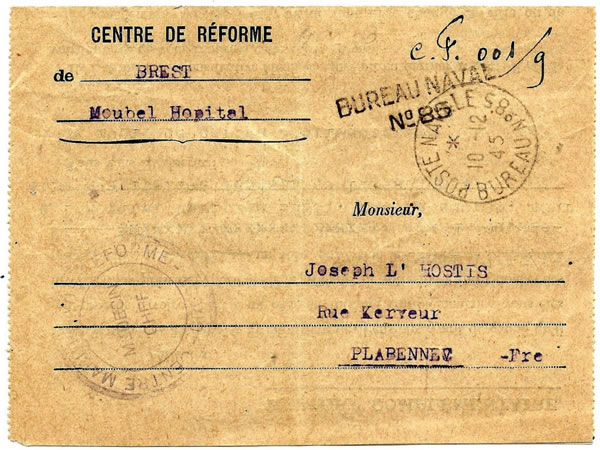 Bureau Naval No 85 Brest-1945