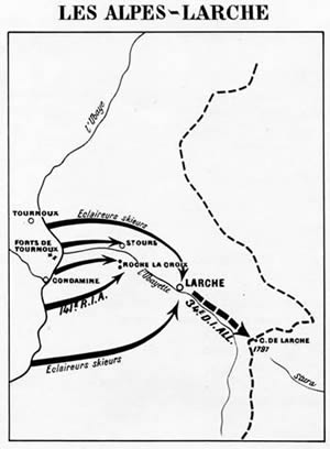 Opérations sur le col de Larche