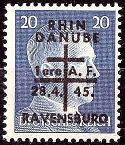 Ravenburg surcharge 20Pf