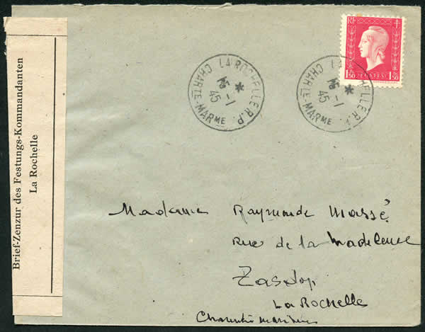 Timbre Dulac utilisé à La Rochelle