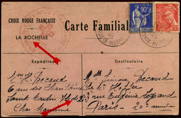 Carte de Saint-Martin de Ré pour Paris