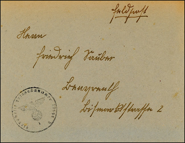 Lettre de La Rochelle avec vignette recto