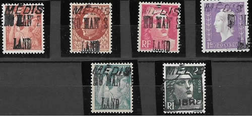 Timbres surchargés à Médis