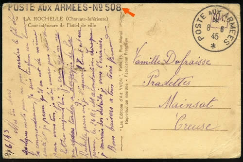 Poste aux Armées 508