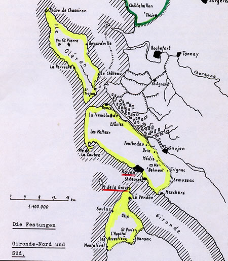 Carte de la Poche de la Gironde