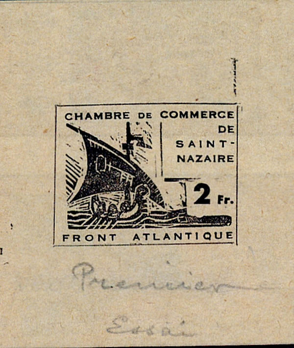 Premier essai de la vignette de la Chambre de Commerce de saint-Nazaire
